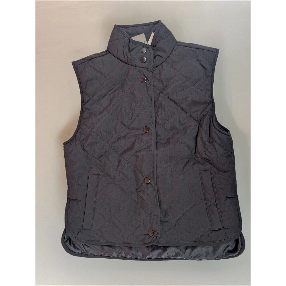 Women's A New Day Quilted Vest Black Small